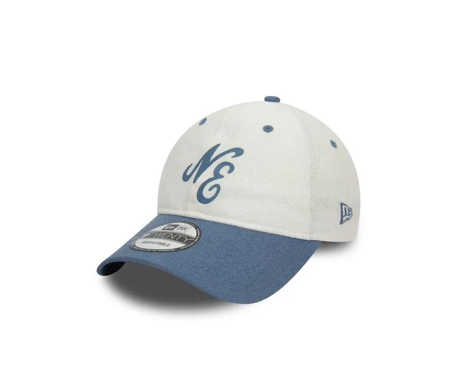 obrazek 1 New Era Czapka z daszkiem Linen Script 920 Ne 60503547 Biały