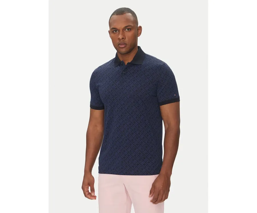 obrazek 1 Tommy Hilfiger Polo Monogram MW0MW39218 Granatowy Regular Fit