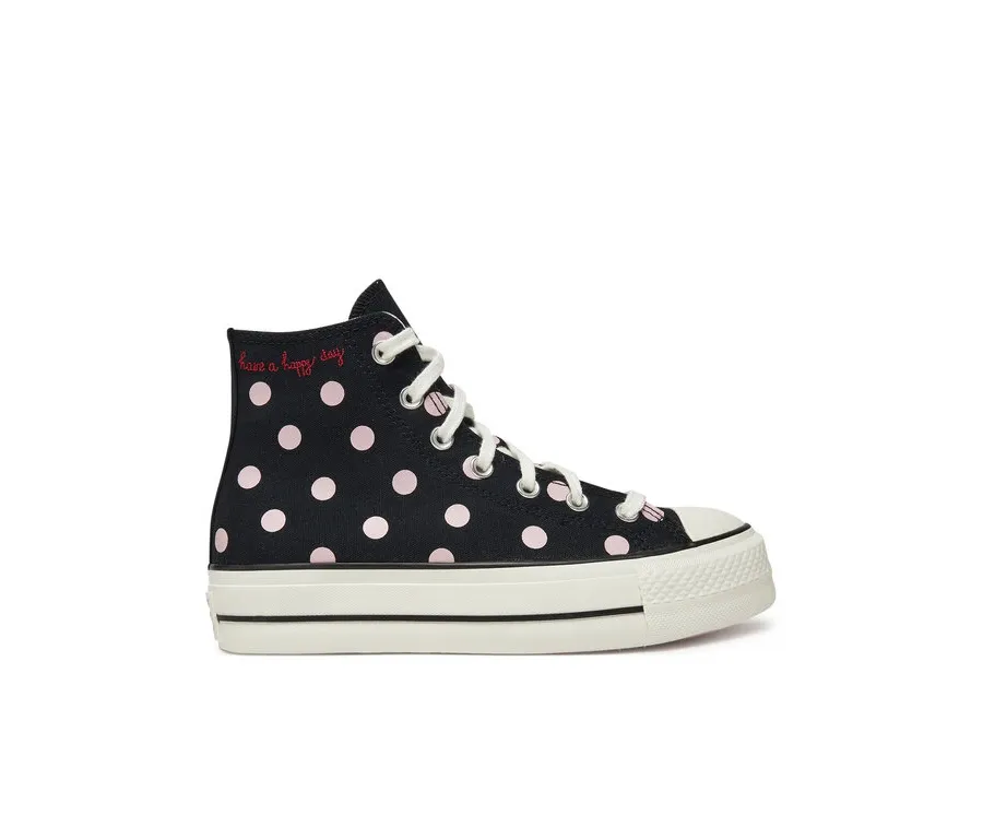obrazek 1 Converse Trampki Chuck Taylor All Star Lift Platform Polka Dots A10688C Czarny