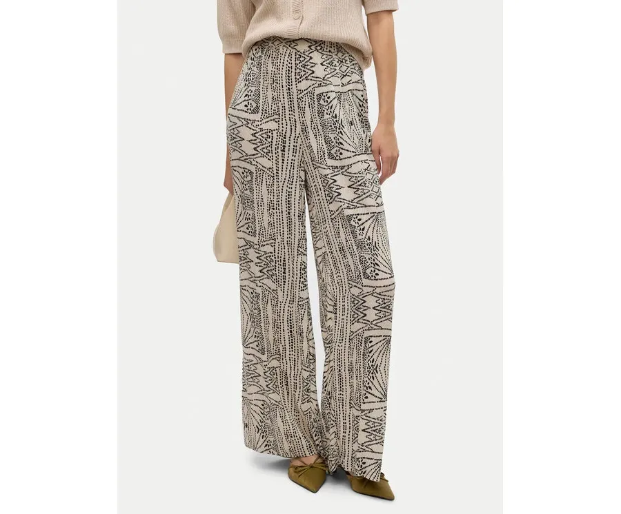 obrazek 1 Vero Moda Spodnie palazzo Menny 10282478 Beżowy Wide Leg