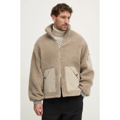 Zdjęcie Barbour kurtka męska kolor beżowy przejściowa oversize MFL0200ST31