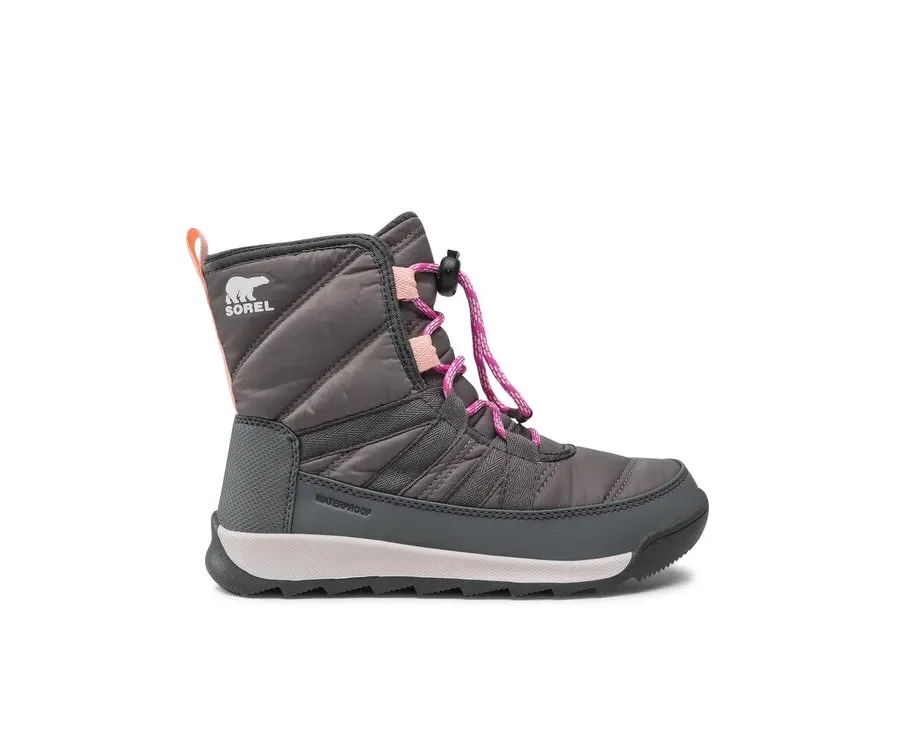 obrazek 1 Sorel Śniegowce Youth Whitney II Short Lace WP NY3903 Szary
