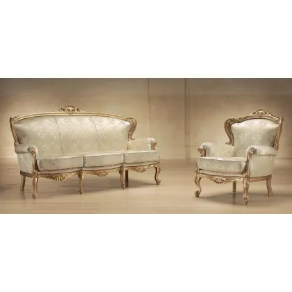 Zdjęcie Elitarna sofa i fotel do luksusowego salonu w stylu antycznym – Morello Gianpaolo