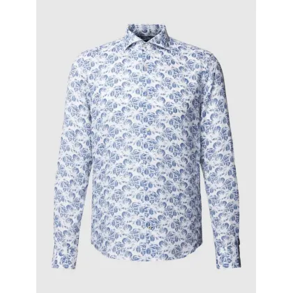 Zdjęcie Koszula biznesowa o kroju slim fit ze wzorem na całej powierzchni