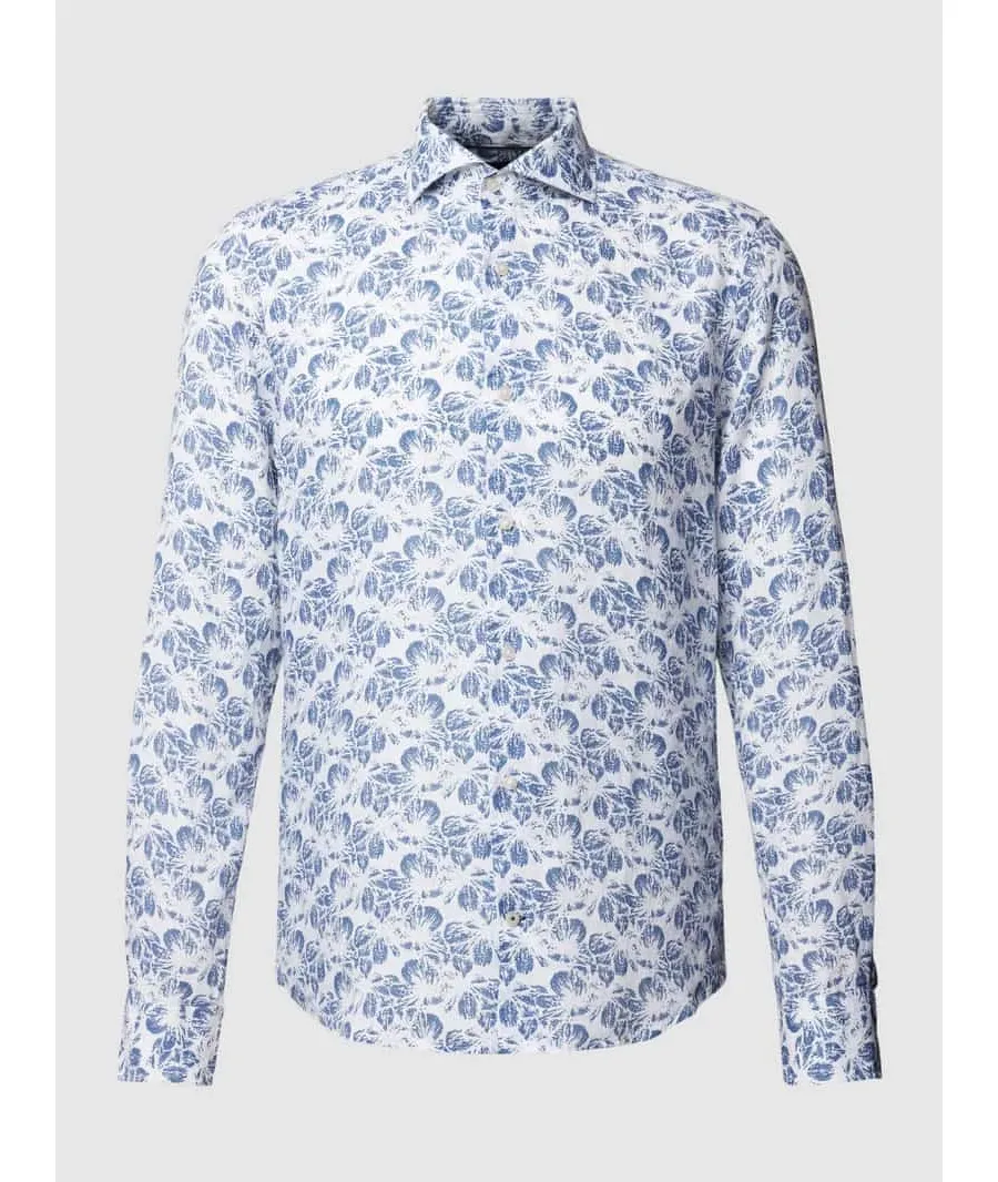 obrazek 1 Koszula biznesowa o kroju slim fit ze wzorem na całej powierzchni