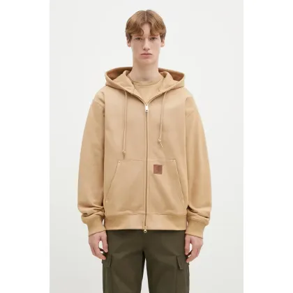 Zdjęcie Carhartt WIP bluza Hooded Eldon Sweat Jacket męska kolor beżowy z kapturem gładka I034428.07EXX