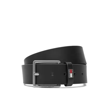 Zdjęcie Tommy Jeans Pasek Męski Tjm Flag Leather 4.0 AM0AM13416 Czarny
