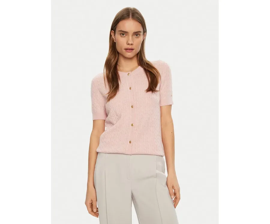 obrazek 1 Tommy Hilfiger Kardigan WW0WW43958 Różowy Regular Fit