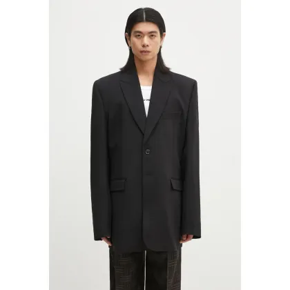 Zdjęcie VETEMENTS marynarka wełniana Logo Embroidered kolor czarny UA65JA710B