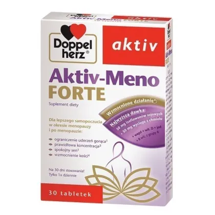 Zdjęcie Doppelherz Aktiv-Meno Forte, Preparat łagodzący objawy menopauzy, Tabletki DOPPELHERZ