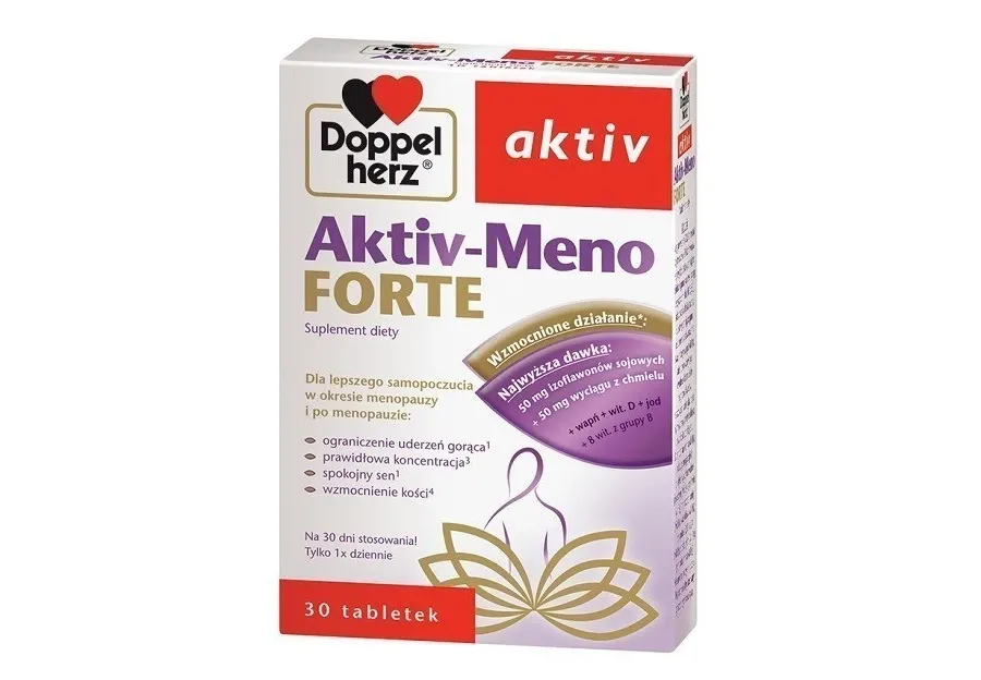 obrazek 1 Doppelherz Aktiv-Meno Forte, Preparat łagodzący objawy menopauzy, Tabletki DOPPELHERZ