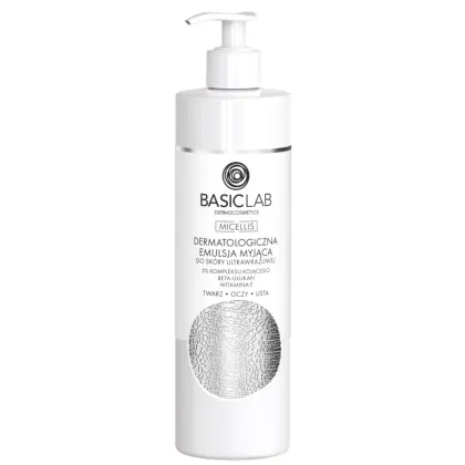 Zdjęcie BasicLab Dermatologiczna emulsja myjąca do skóry ultrawrażliwej 300 ml Basiclab Dermocosmetics