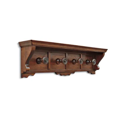 Zdjęcie Ekskluzywny włoski wieszak z czterema wieszakami z litego drewna