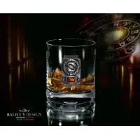 Zdjęcie Szklanka do whisky z bursztynem - znak zodiaku Ryby