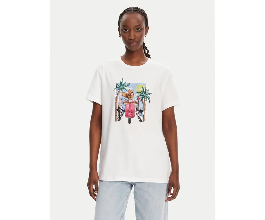 obrazek 1 Liu Jo T-Shirt WA5260 JS003 Biały Regular Fit