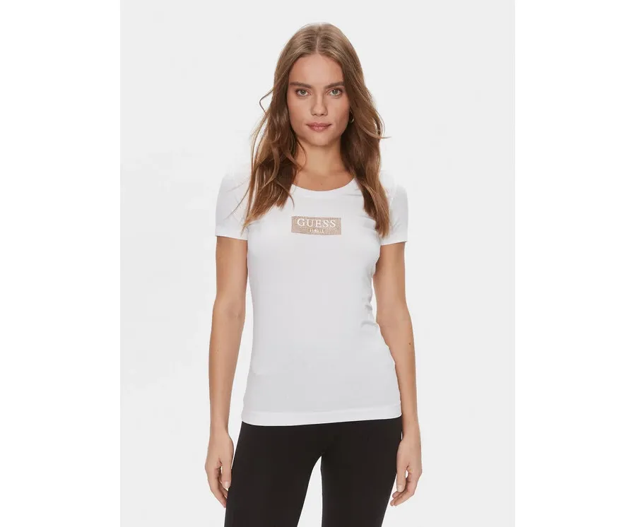 obrazek 1 Guess T-Shirt W4RI33 J1314 Biały Slim Fit
