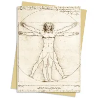 Picture Greeting Card Pack (Leonardo da Vinci: The Vitruvian Man) - Flame Tree Publishing
