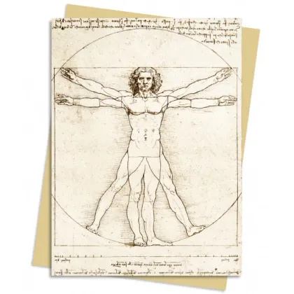 Zdjęcie Pakiet kartek na życzenia (Leonardo da Vinci: Człowiek witruwiański) - Flame Tree Publishing