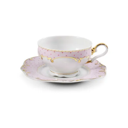 Zdjęcie Elegancka porcelanowa filiżanka do herbaty ze spodkiem – Rudolf Kampf