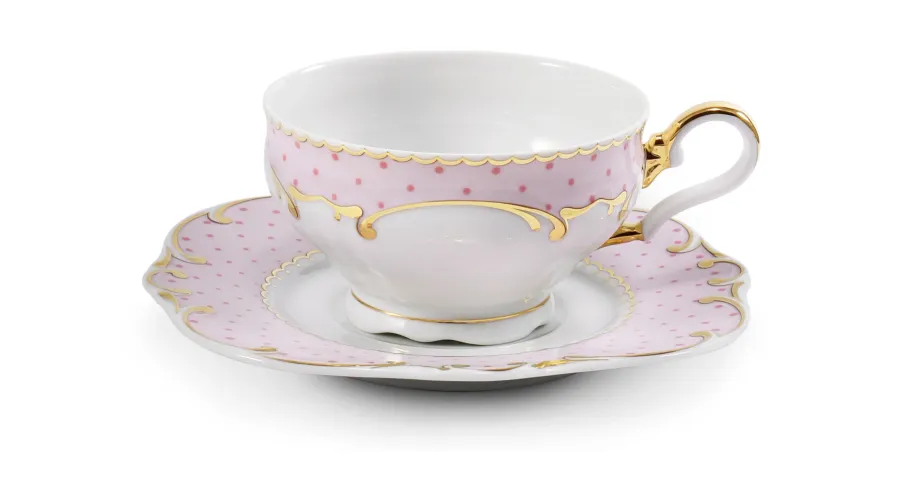 obrazek 1 Elegancka porcelanowa filiżanka do herbaty ze spodkiem – Rudolf Kampf