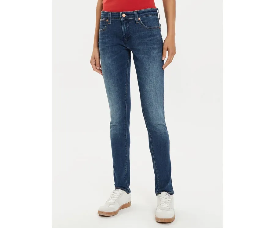 obrazek 1 Wrangler Jeansy Spat 112357537 Niebieski Skinny Fit