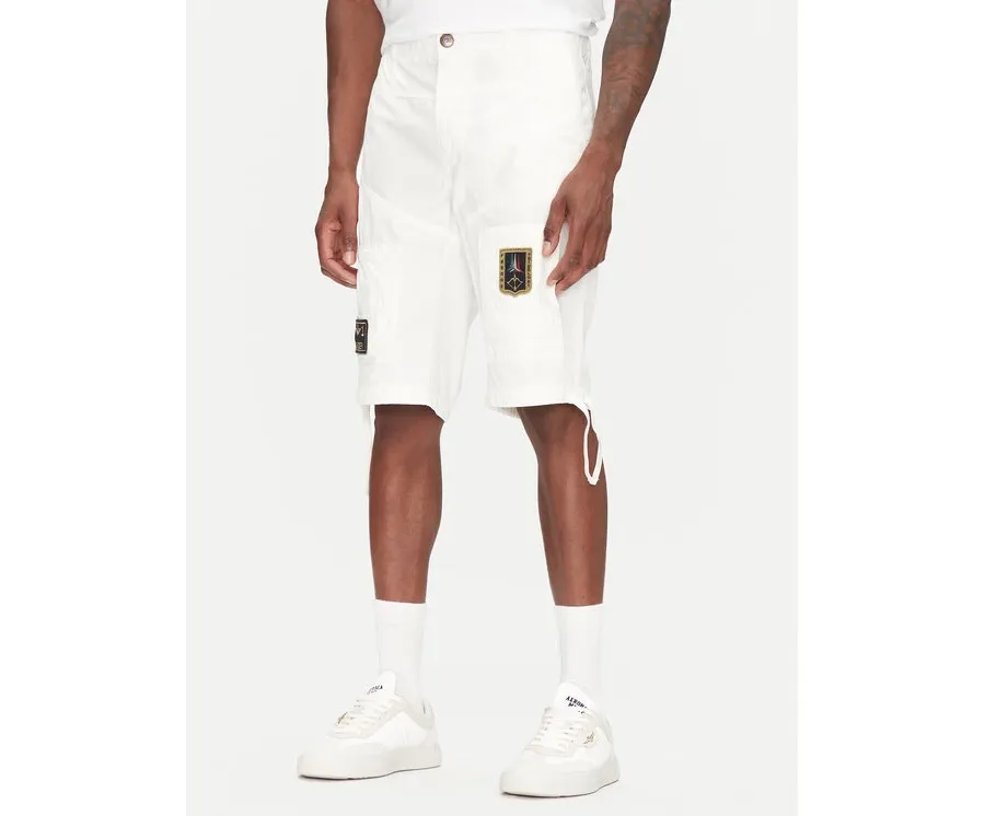 obrazek 1 Aeronautica Militare Szorty materiałowe 251BE041CT1122 Biały Regular Fit