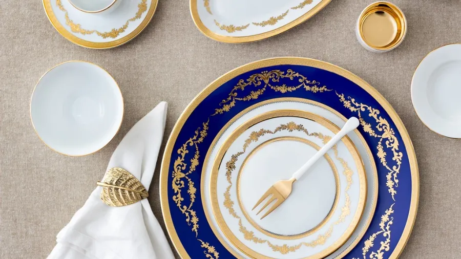 obrazek 1 Portugalska porcelana dla 12 osób - ekskluzywna porcelana stołowa - Porcel