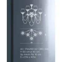 Zdjęcie Elegancka lampa ścienna z kryształowym bobege i wisiorkami - Il Paralume Marina