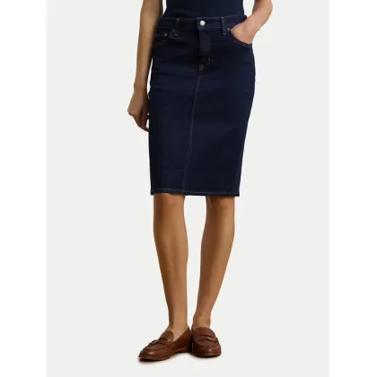Zdjęcie LAUREN RALPH LAUREN Spódnica jeansowa 200813134001 Granatowy Straight Fit
