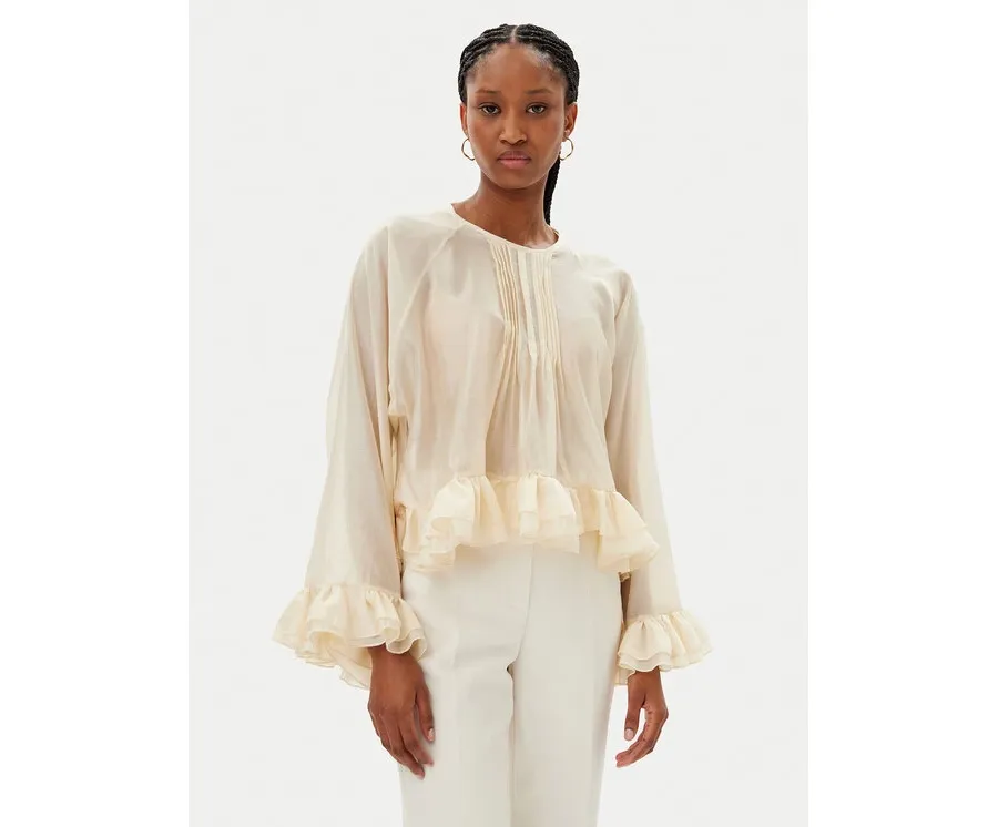 obrazek 1 Kontatto Bluzka MV305C Beżowy Regular Fit