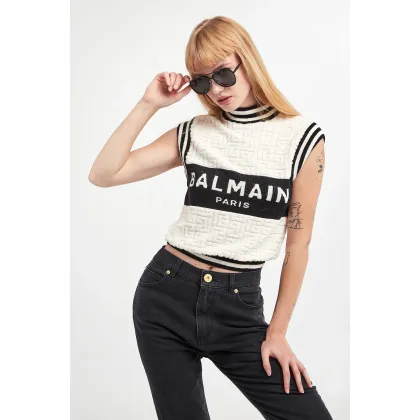 Zdjęcie Top wełniany damski BALMAIN Balmain