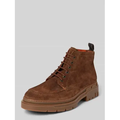 Zdjęcie Buty sznurowane ze skóry z pętelką
