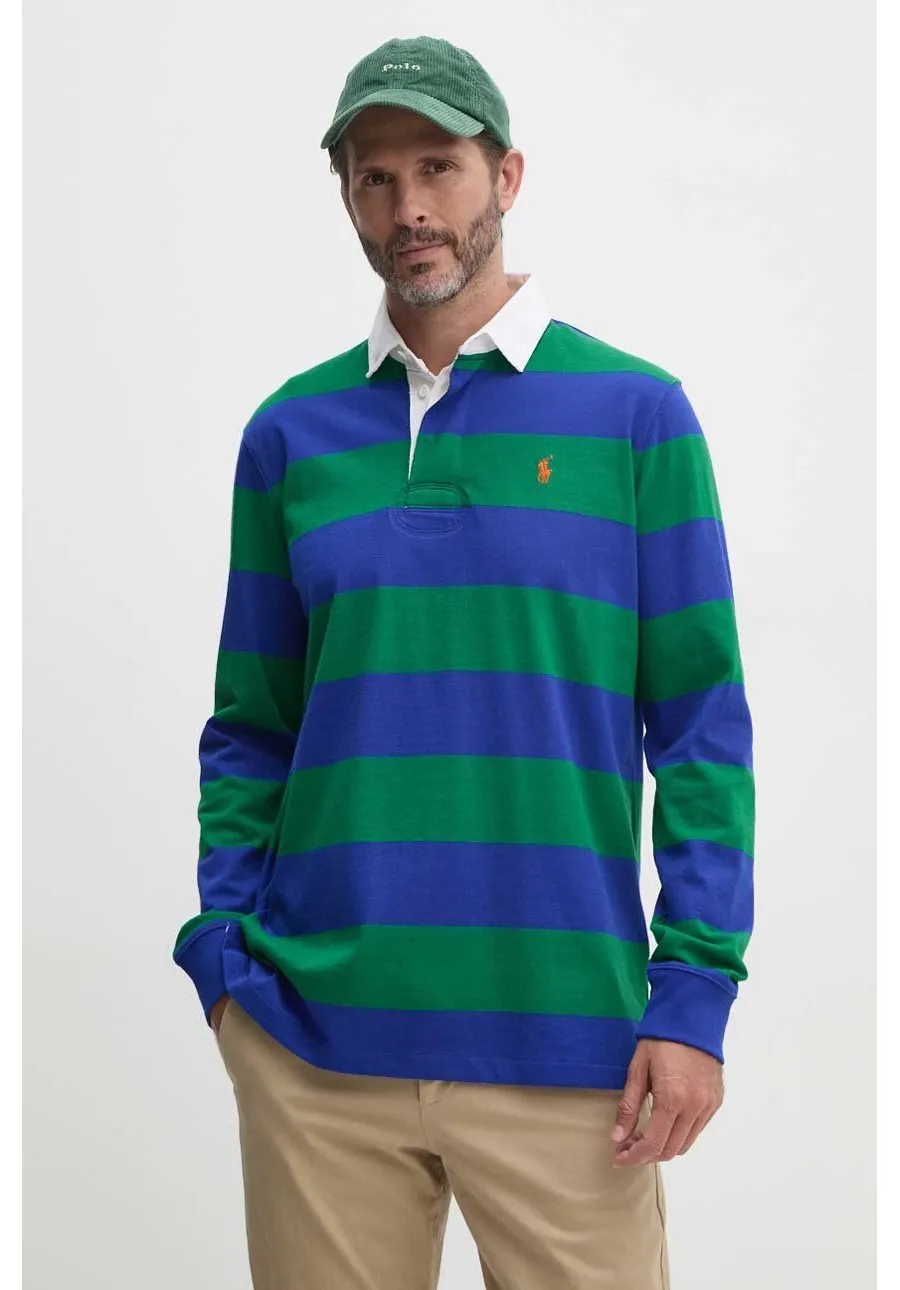 obrazek 1 Polo Ralph Lauren longsleeve bawełniany kolor zielony wzorzysty