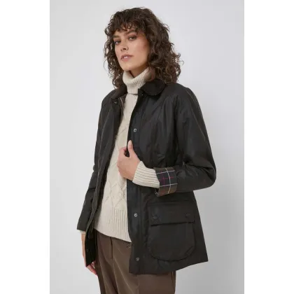 Zdjęcie Barbour kurtka bawełniana Classic Beadnell Wax Jacket kolor brązowy przejściowa LWX0668