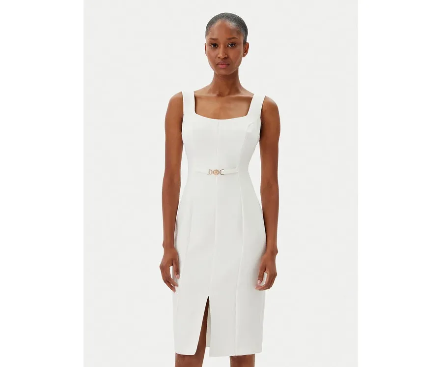 obrazek 1 Fracomina Sukienka koktajlowa FR25SD2001W42901 Écru Slim Fit