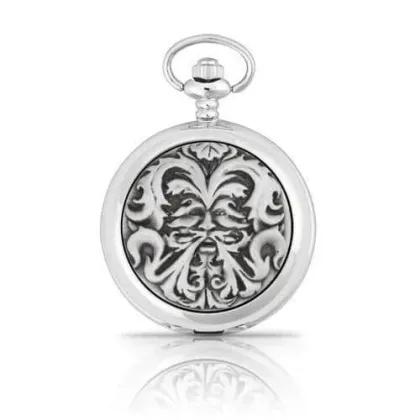 Zdjęcie Kwarcowy zegarek kieszonkowy z motywem zielonego człowieka – prezent dla mężczyzny