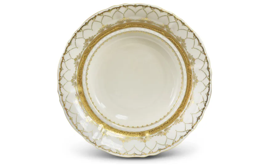 obrazek 1 Stylowy porcelanowy talerz deserowy z kolekcji Ivory wedding sonata – Leander