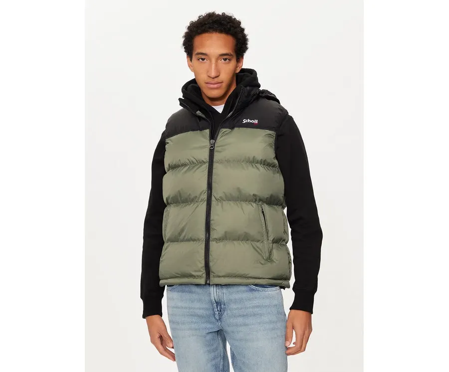 obrazek 1 SCHOTT N.Y.C. Bezrękawnik UTAHV Zielony Regular Fit