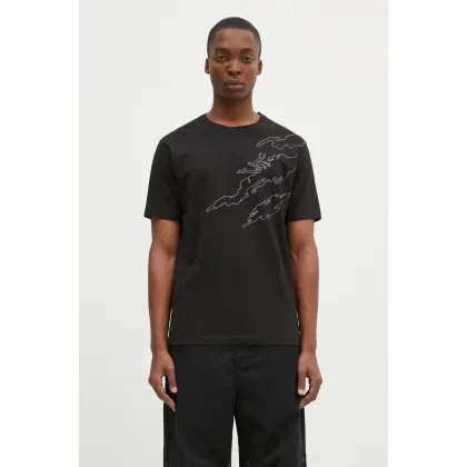 Zdjęcie Maharishi t-shirt bawełniany Dpm: Sparse Bonsai T-Shirt męski kolor czarny z aplikacją 5339.BLACK