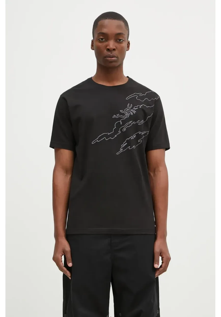 obrazek 1 Maharishi t-shirt bawełniany Dpm: Sparse Bonsai T-Shirt męski kolor czarny z aplikacją 5339.BLACK