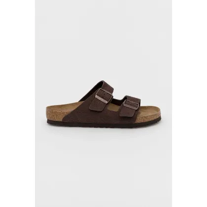 Zdjęcie Birkenstock klapki nubukowe Arizona kolor brązowy
