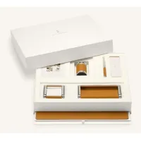 Zdjęcie 6-elementowy zestaw akcesoriów na biurko - brązowe wykończenie