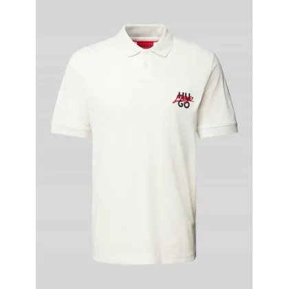 Zdjęcie Koszulka polo o kroju regular fit z nadrukiem z logo i wyhaftowanym logo