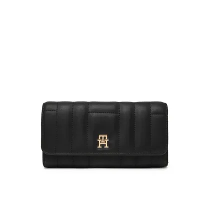 Zdjęcie Tommy Hilfiger Duży Portfel Damski Feminine Lrg Flap AW0AW17475 Czarny