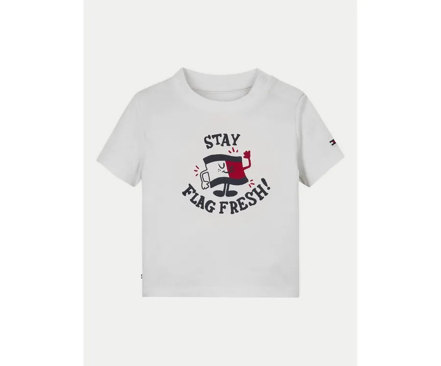 obrazek 1 Tommy Hilfiger T-Shirt Graphic KN0KN01964 Biały Regular Fit