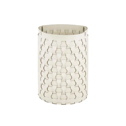 Zdjęcie Pleciony biały skórzany kosz Dubai