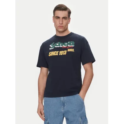 Zdjęcie SCHOTT N.Y.C. T-Shirt TSTRAVIS Granatowy Regular Fit