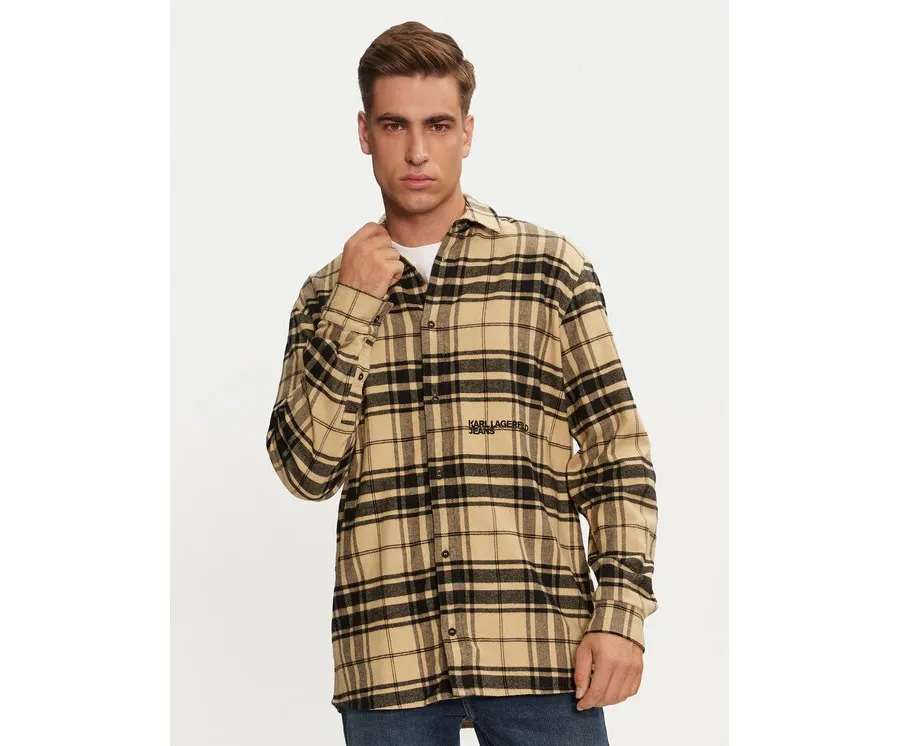 obrazek 1 Karl Lagerfeld Jeans Koszula 246D1604 Beżowy Regular Fit