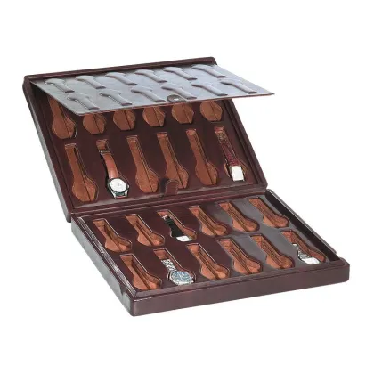 Zdjęcie Skórzane, dwupoziomowe pudełko na 24 zegarki!