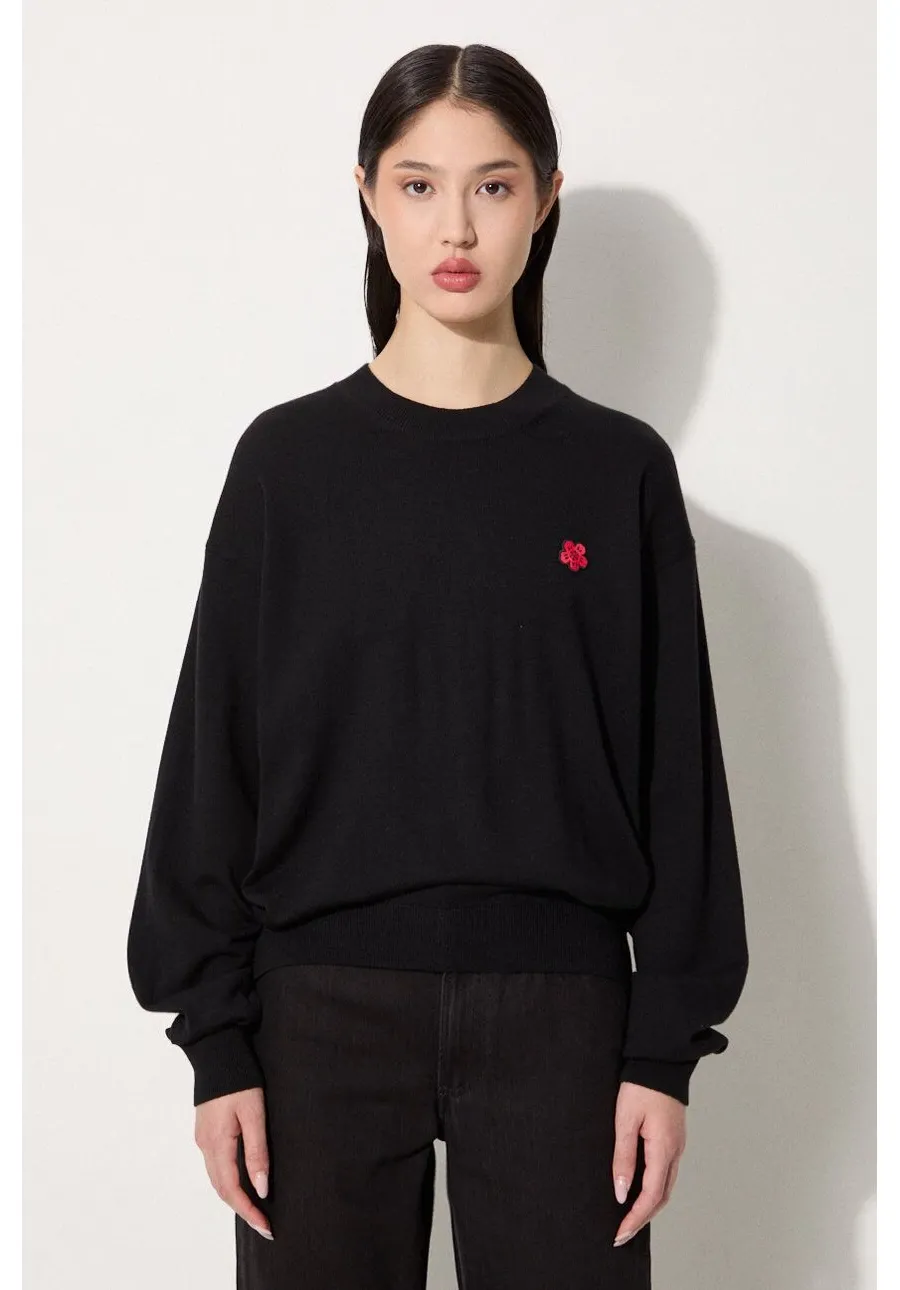 obrazek 1 Kenzo sweter wełniany Rws Boke Crest Jumper damski kolor czarny lekki FE62PU4893LB.99J